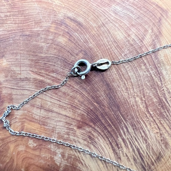 Sterling Silver Pyramid Spike Pendant with Necklace - Picture 4 of 4